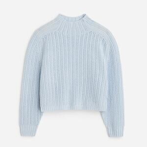 NWT Madewell Pointelle-Stitch Mockneck Sweater, Size Large